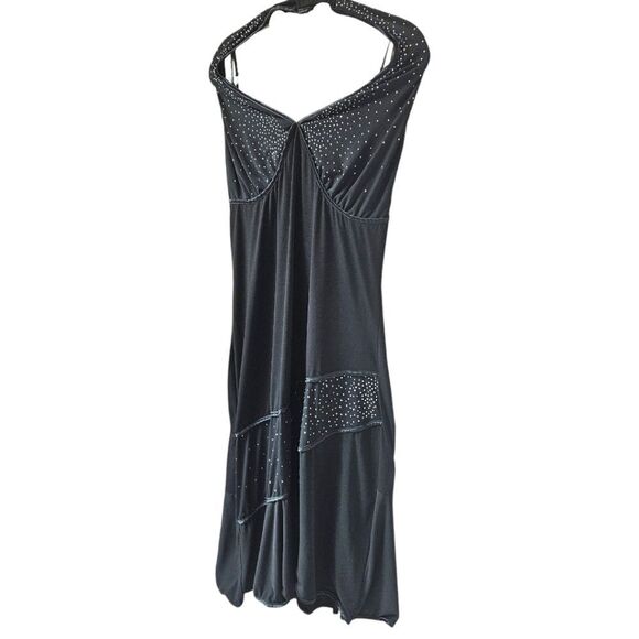 TORRID BLACK  Halter Neck  ASYMMETRICAL dress with embellished silver Studs 16 - Picture 6 of 16